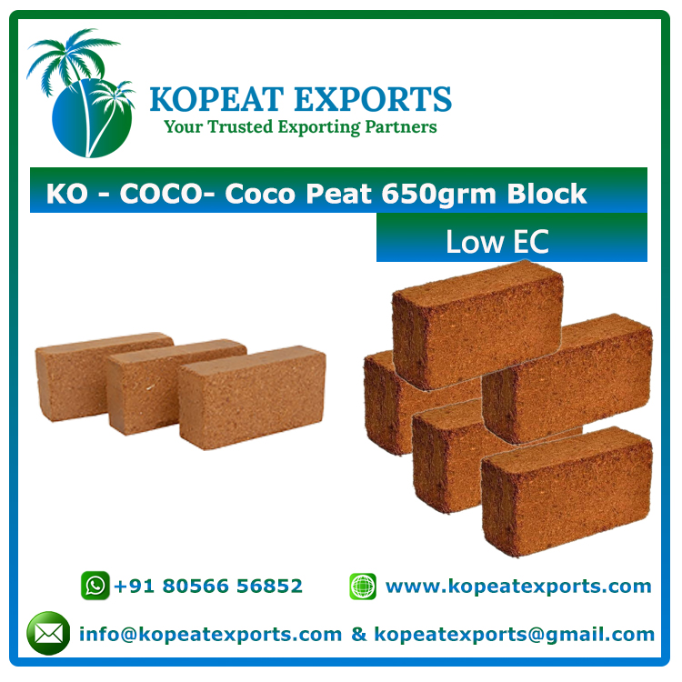 Premium Coco Peat Bricks from Indian Provider - Direct Manufacturing unit Coconut Coir Peat for Optimum Soil Moisture Retention